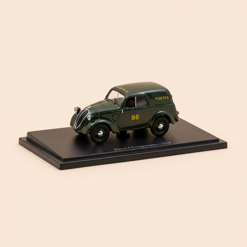Simca 5 fourgonnette verte de 1938 - La Poste - PTT
