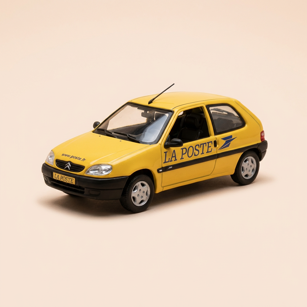 Citroën Saxo 2 giel aus 2000 - La Poste - PTT