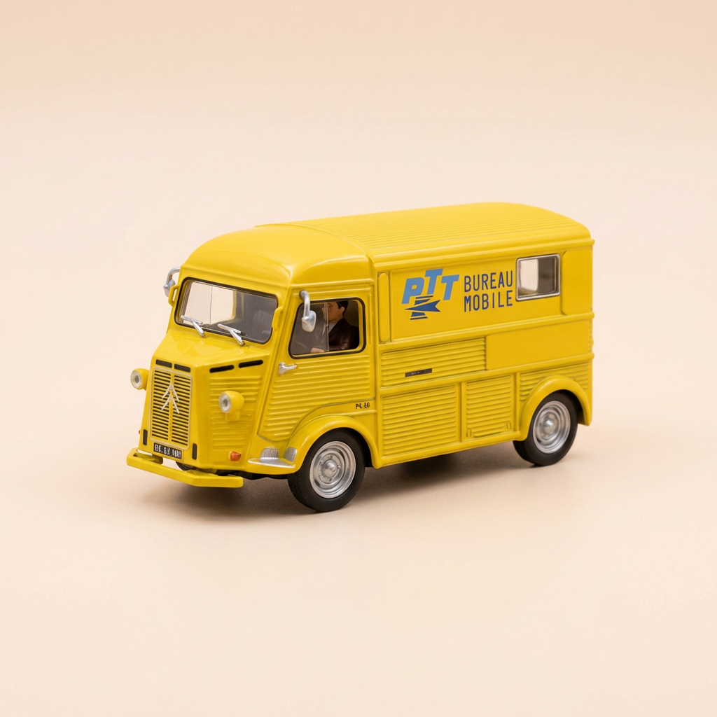 Citroën HY yellow mobile office from 1964 - La Poste - PTT