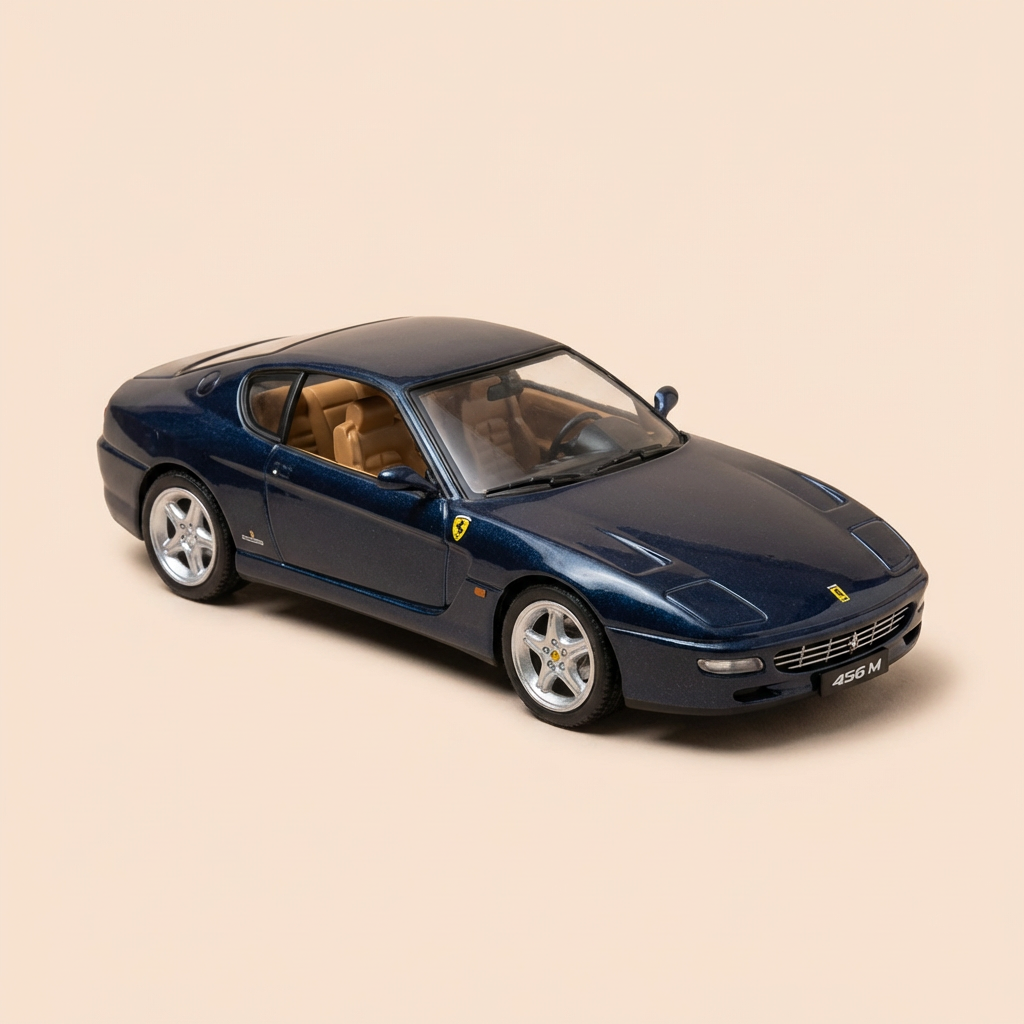 Ferrari 456 M donkerblauw (blister)