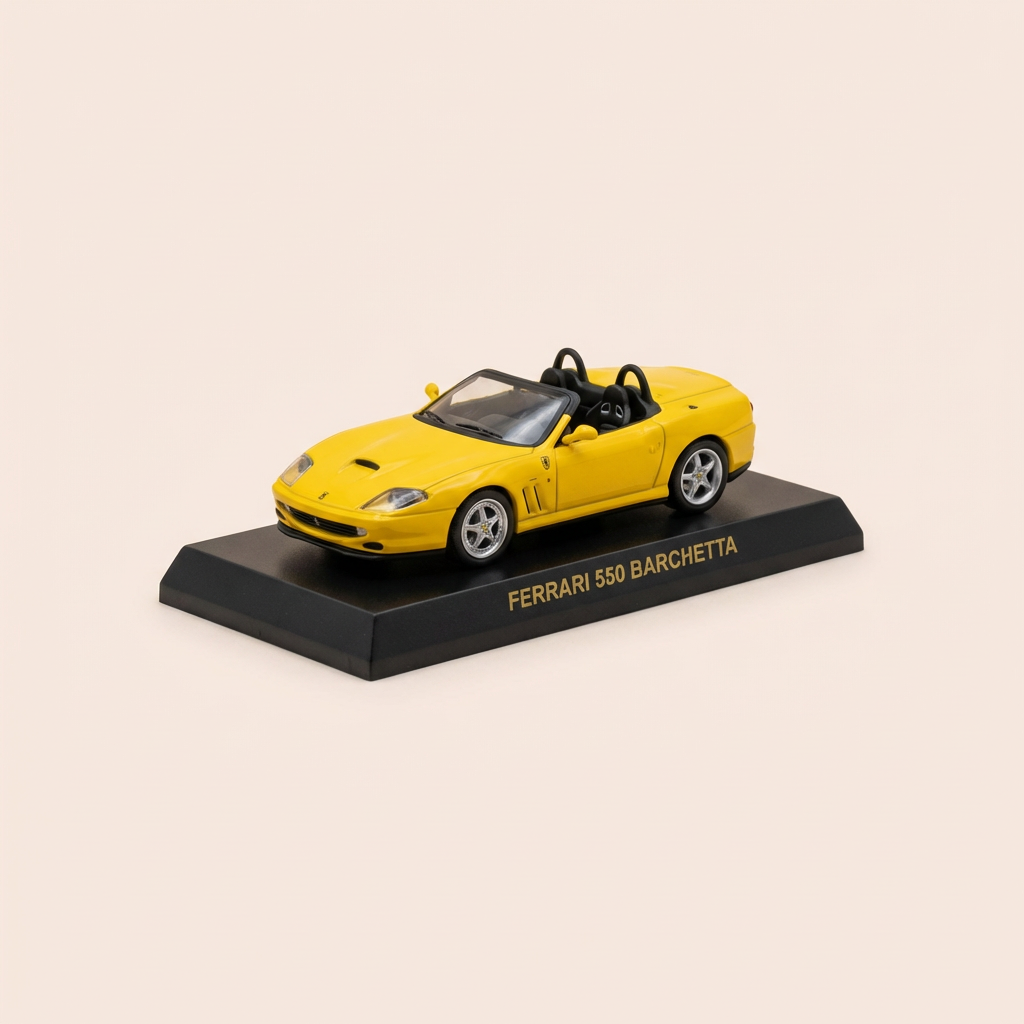 Ferrari 550 Barchetta Geel (Blister)