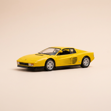 Voiture miniature - Ferrari Testarossa jaune (blister)