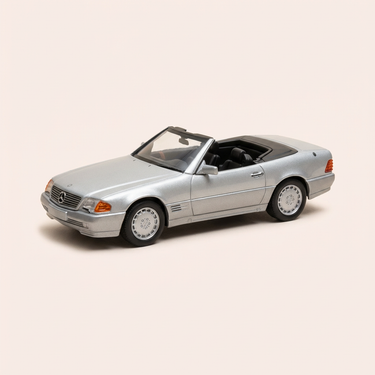 Voiture miniature - Mercedes 500 SL grise de 1989