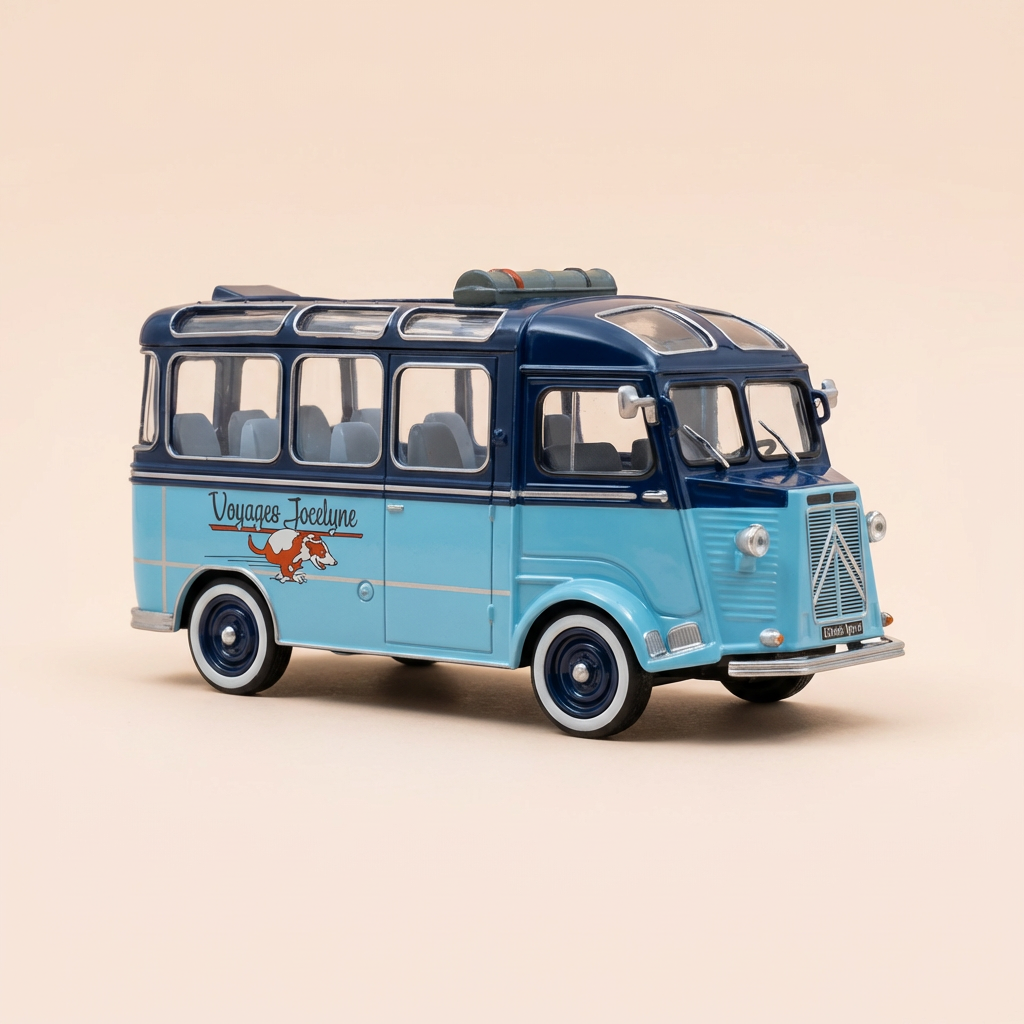 Citroën type H bus Le Bastard blauw en lichtblauw uit 1953