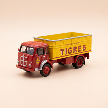 Voiture miniature - Simca Cargo jaune et rouge - camion TIGRES