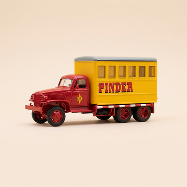 Voiture miniature - Camion GMC jaune et rouge PINDER