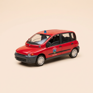 Voiture miniature - Fiat Multipla rouge de 1999 POMPIERS - Solido référence 4825