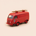 Voiture miniature - Renault 1000 Kg rouge POMPIERS - collection les petits utilitaires français