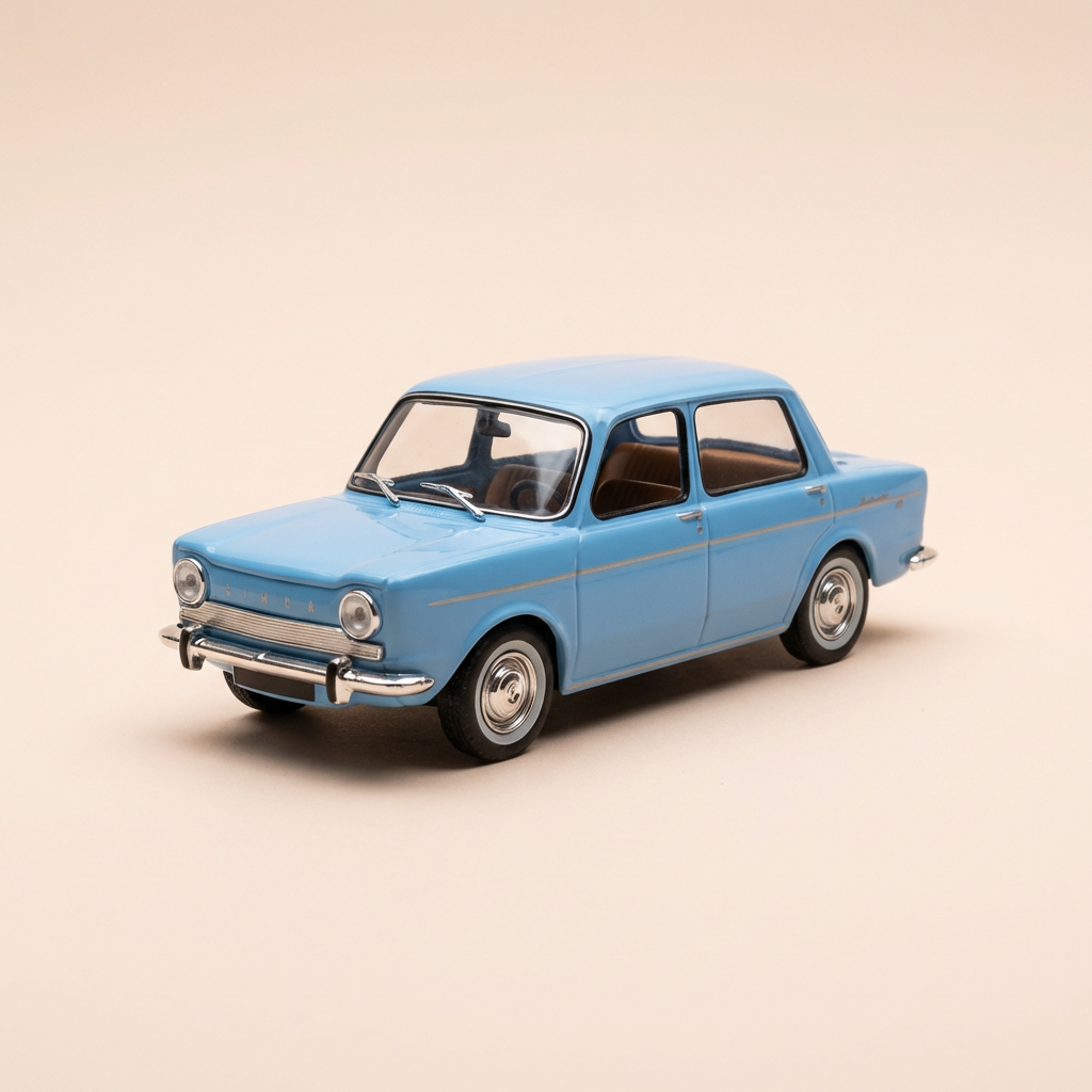 Voiture miniature - Simca 1000 bleue de 1962