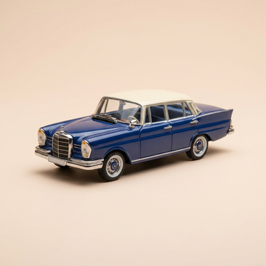 Voiture miniature - Mercedes 220SE bleue et toit couleur crème de 1959 - VITESSE