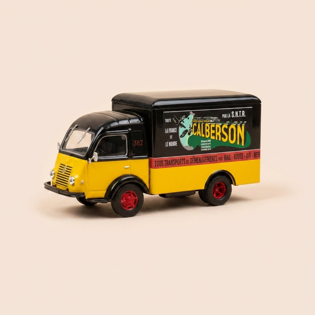 Renault Galion jaune et noir - Publicité CALBERSON (transports de déménagements)