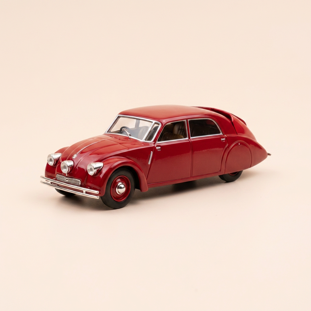 Tatra 77 rouge foncé/bordeaux? de 1934 - voiture Tchécoslovaque