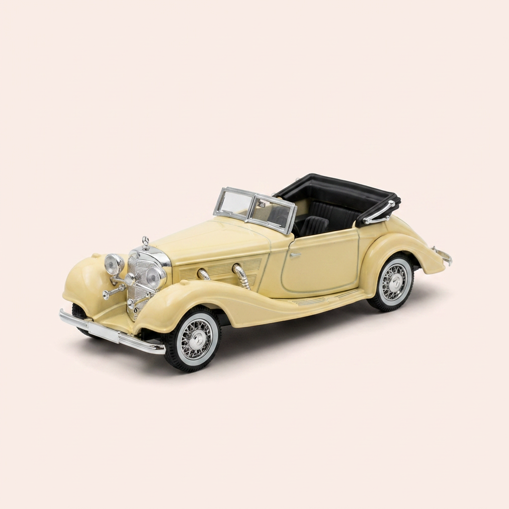 Mercedes 540K beige del 1938 (collezione Auto d'eccezione)