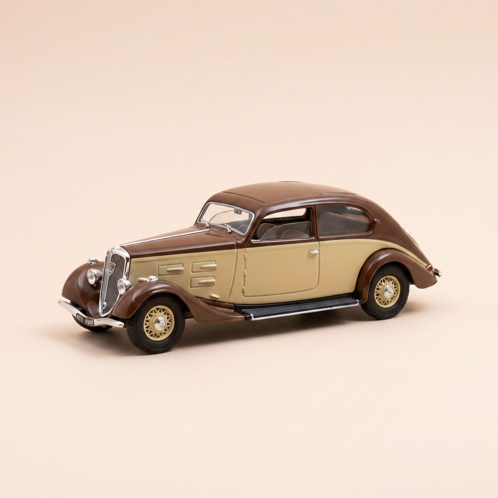 Peugeot 601 coach fuselé brong an brong vum Joer 1931 (kollektioun Autoen vu speziellen Event)