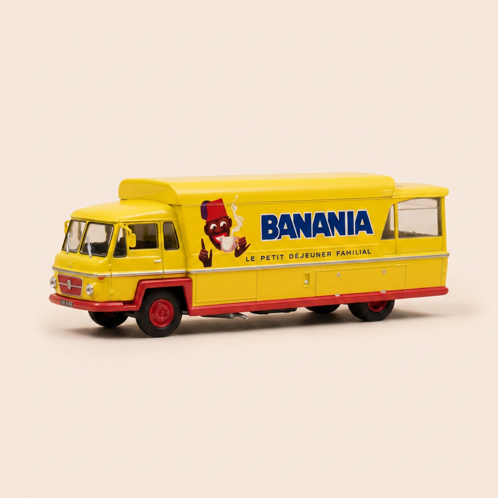 Camion Berliet ALM WKP 625 géil vum Tour de France mat BANANIA Reklamm
