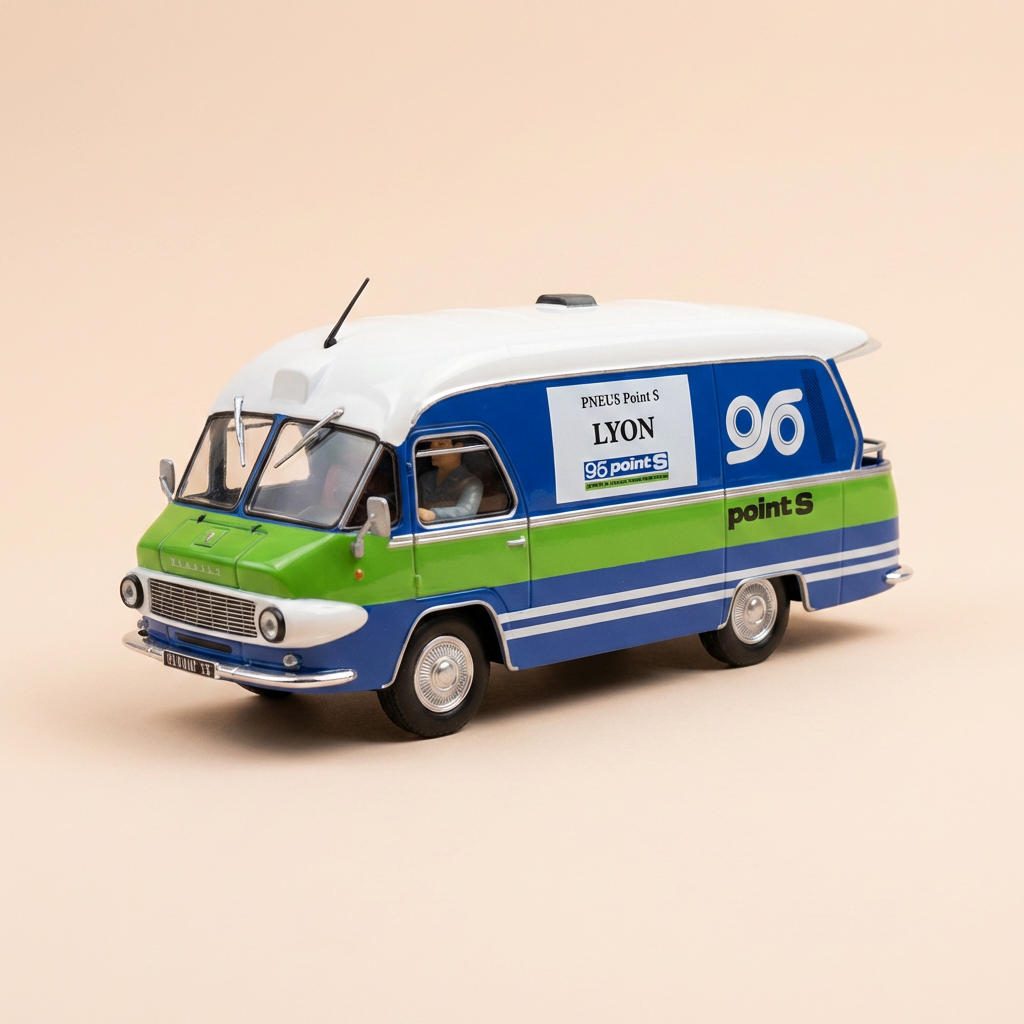 Renault Galion blu e verde Tour de France con pubblicità POINT S