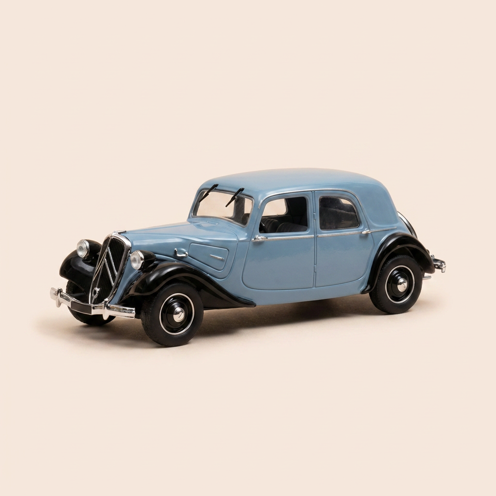 Citroën traction 22 berlina blu e nera del 1934