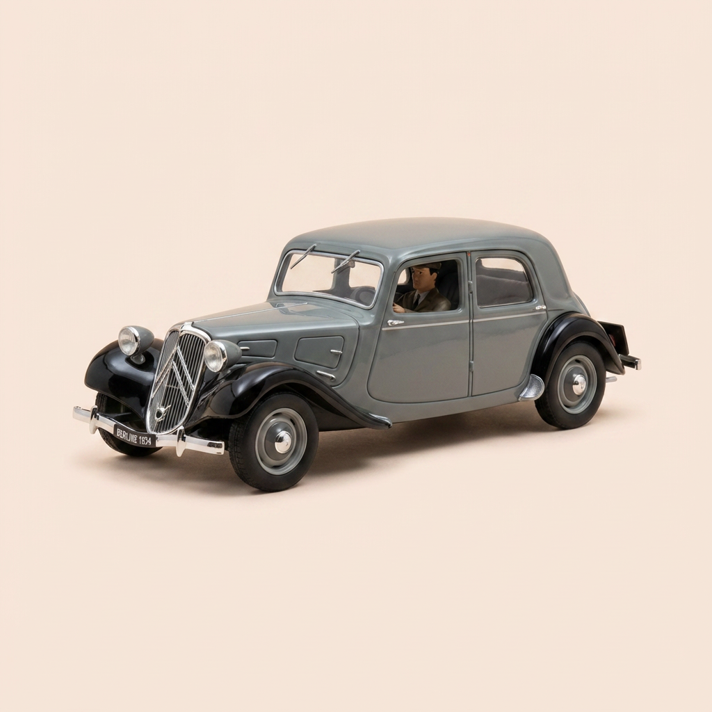Citroën 22 Donkergrijze en Zwarte Sedan uit 1934