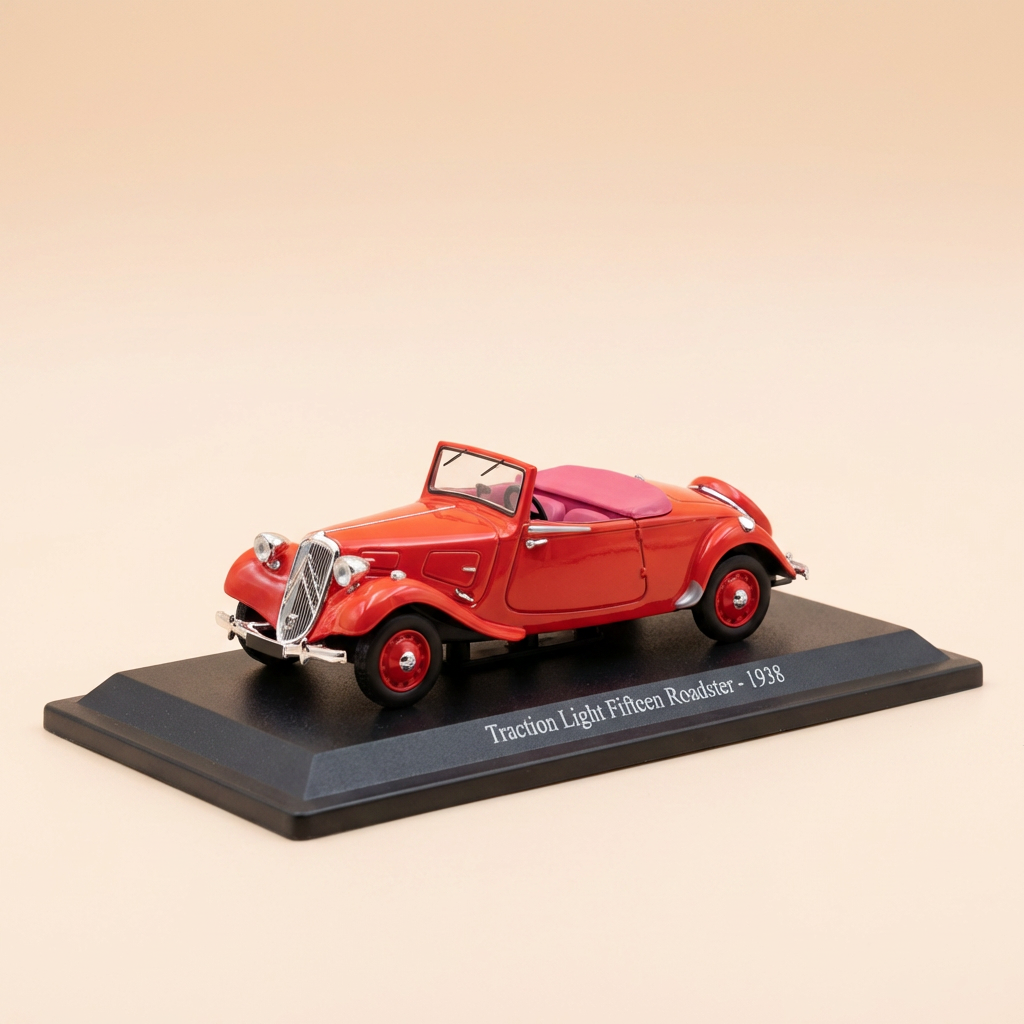 Citroën traction Light Fifteen Roadster rosso del 1938