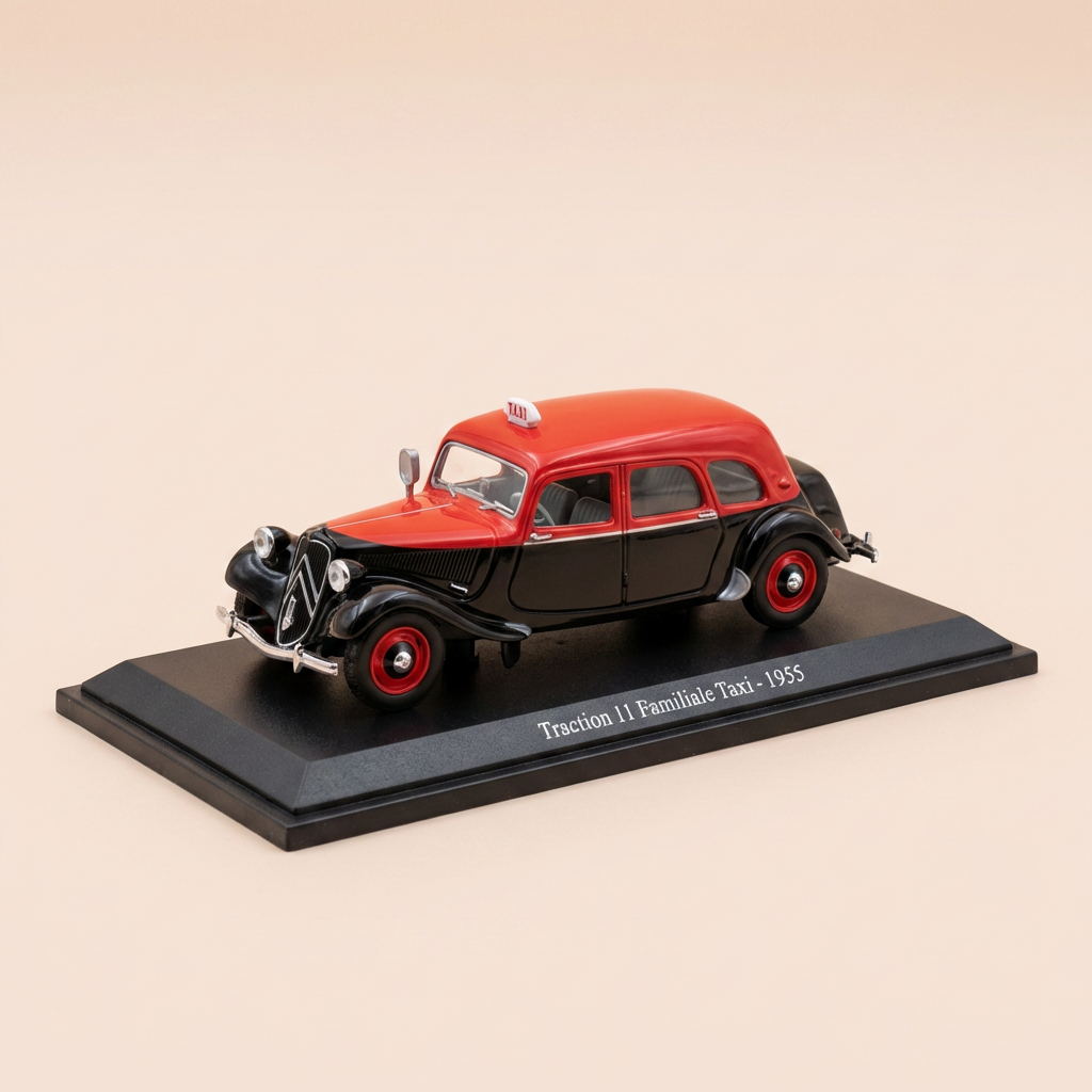 Citroën Traction 11 Familiale Red and Black 1955 TAXI