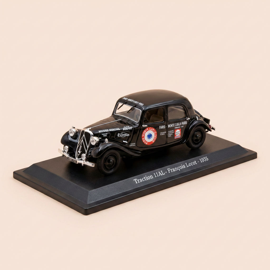 Citroën traction 11AL - François Lecot - noire de 1935 - Paris -Monté-Carlo - Paris