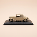 Voiture miniature - Citroën traction 11 A cabriolet grise et capote beige de 1935