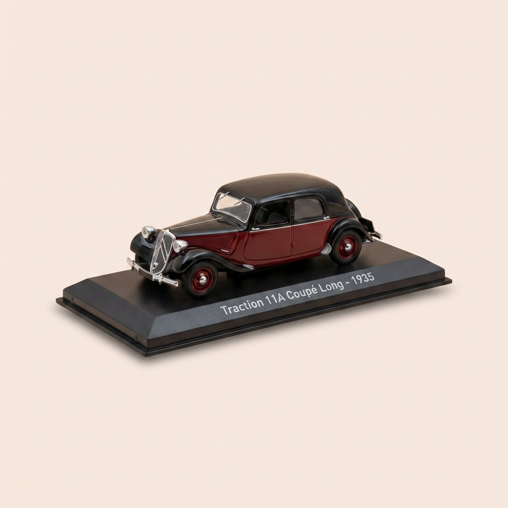 Citroën traction 11A coupé long bordeaux et noire de 1935