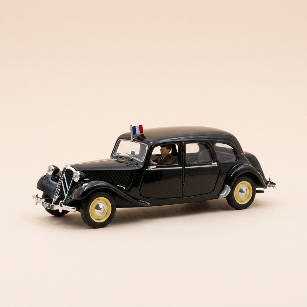 Citroën traction 11 Familiale noire de 1957