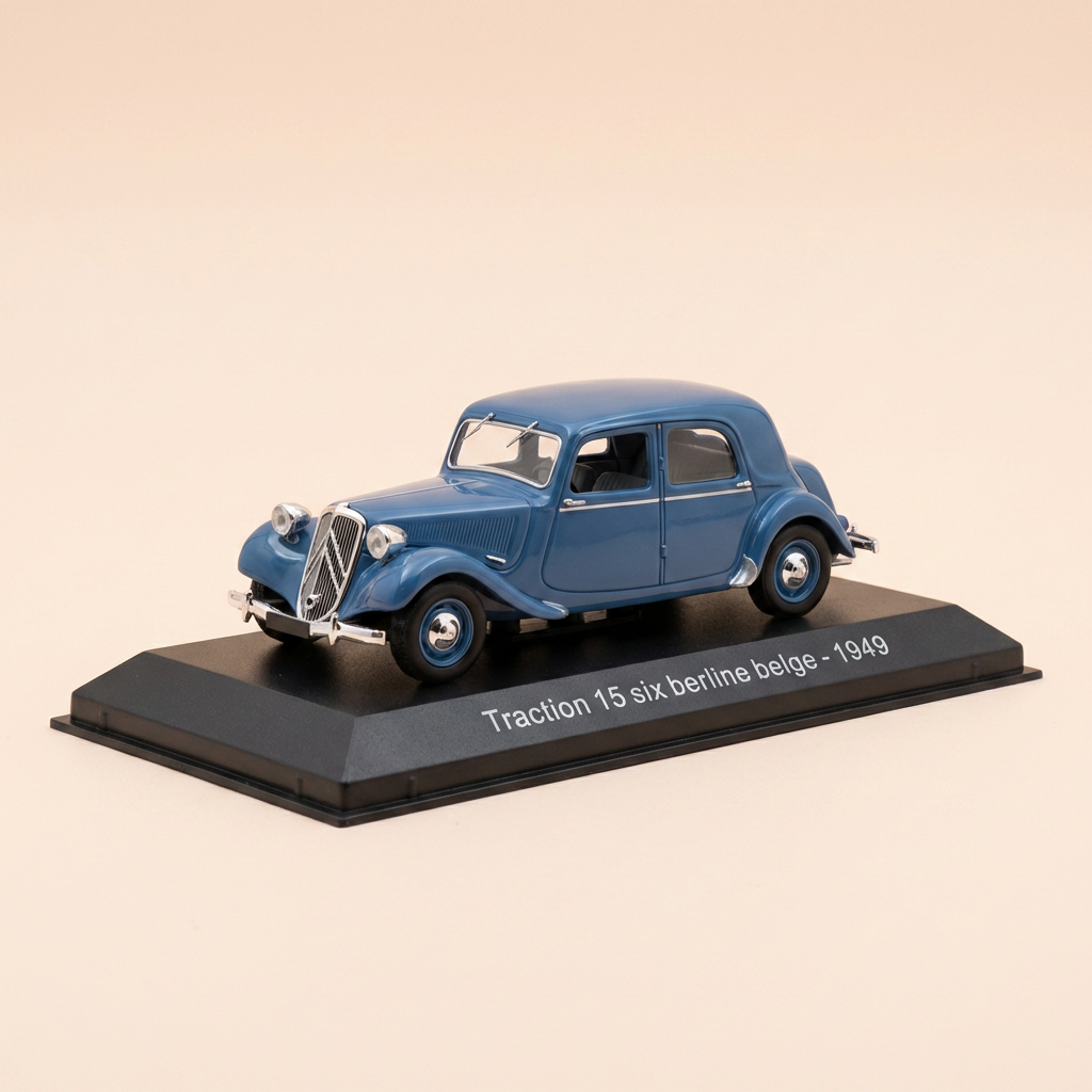 Citroën traction 15 six berline belge bleue de 1949