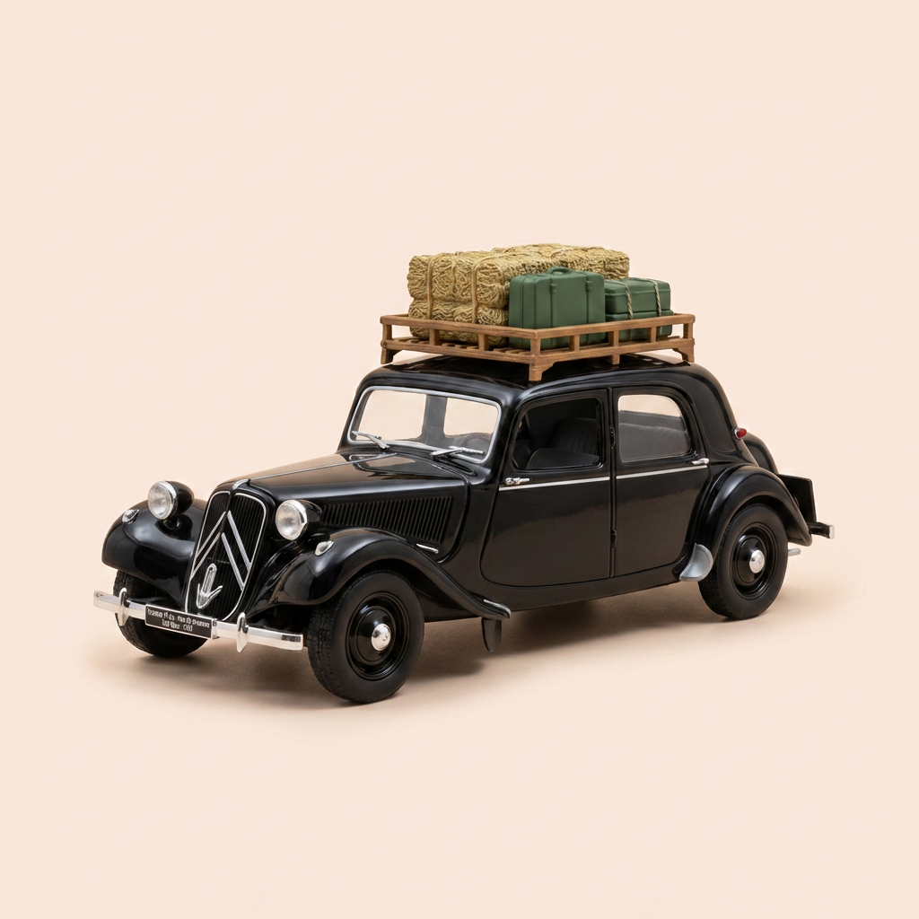 1954 Citroën Traction 15 Six Preto Taxi de Brousse no Vietname