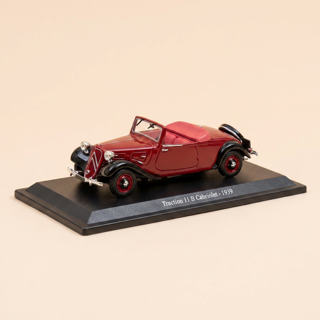 Citroën traction 11 B cabriolet bordeaux de 1939