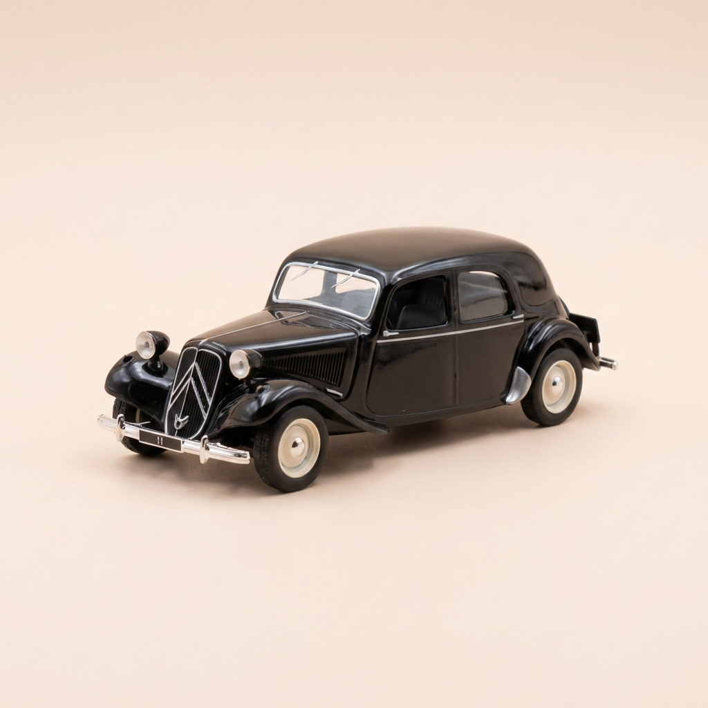 Citroën Traction 11 Preta de 1950 (Caixa de Plexiglass)