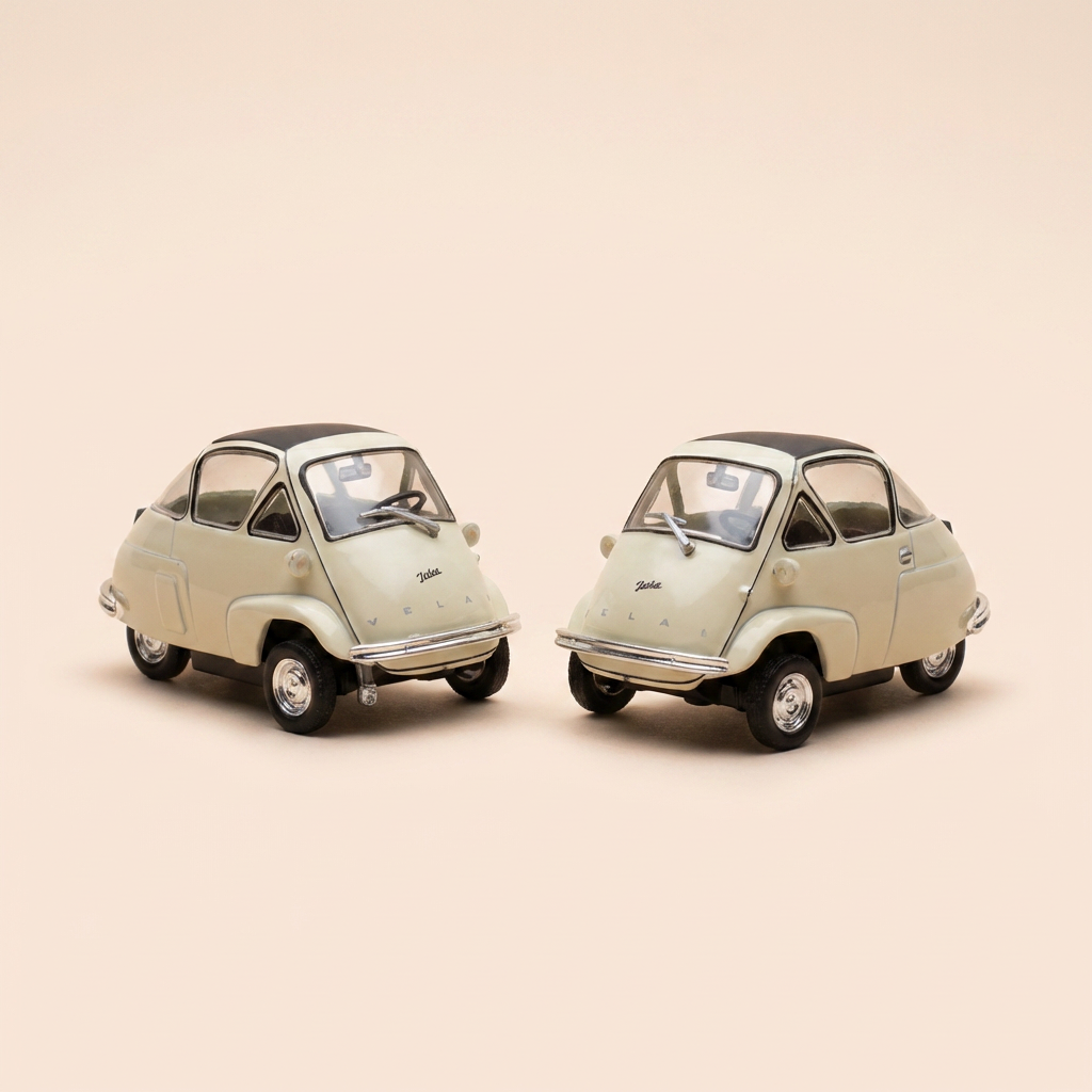 Velam Isetta beżowa z 1957 roku w dup (opakowanie z plexi)