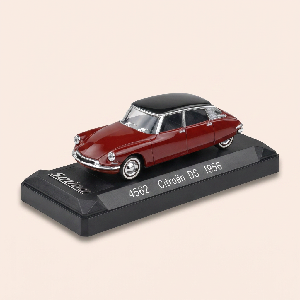 Citroën DS bordowy i czarnym dachem z 1956 roku - Solido numer referencyjny 4562