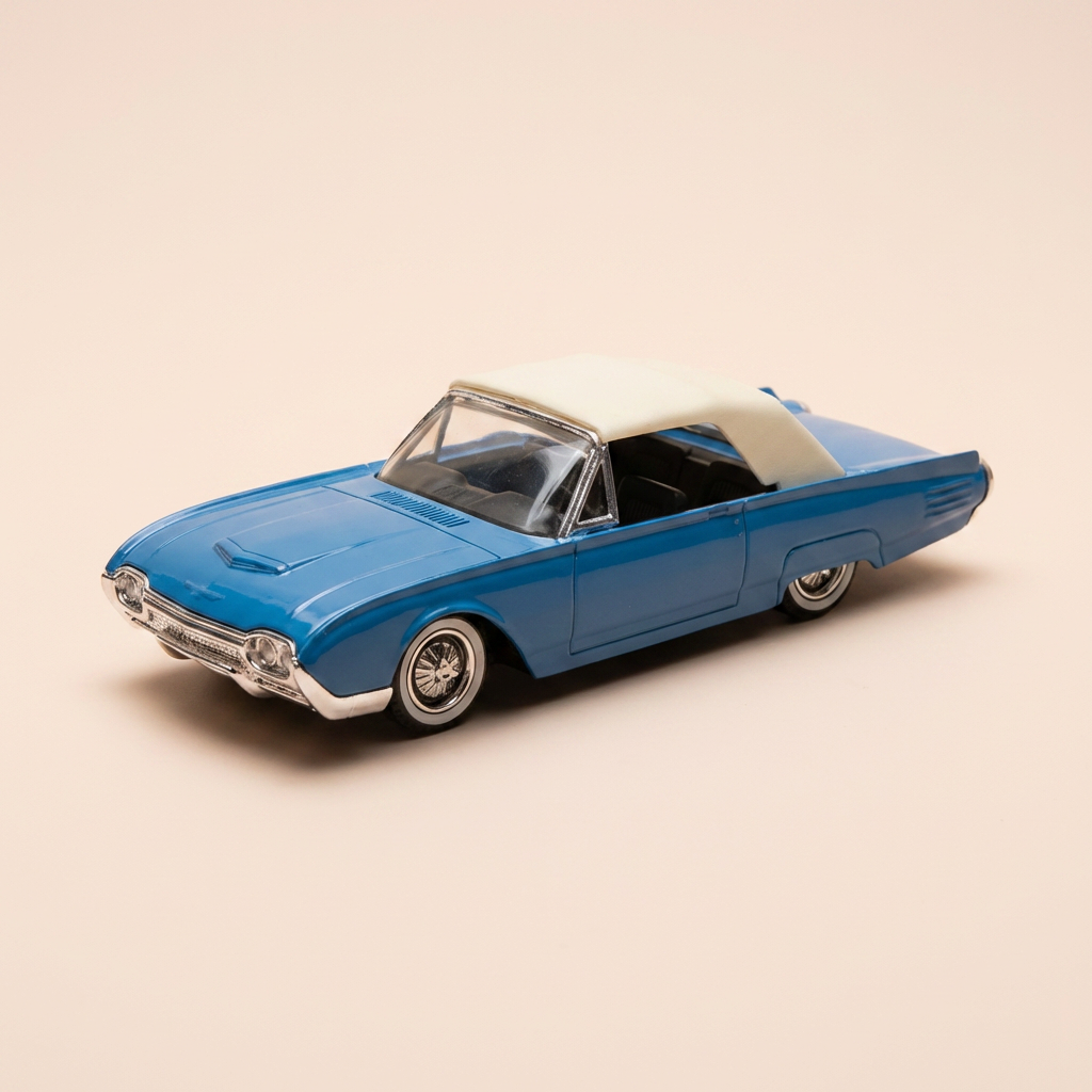 ford T-Bird azul y techo beige de 1961 - Referencia Solido 4505 (coche americano)