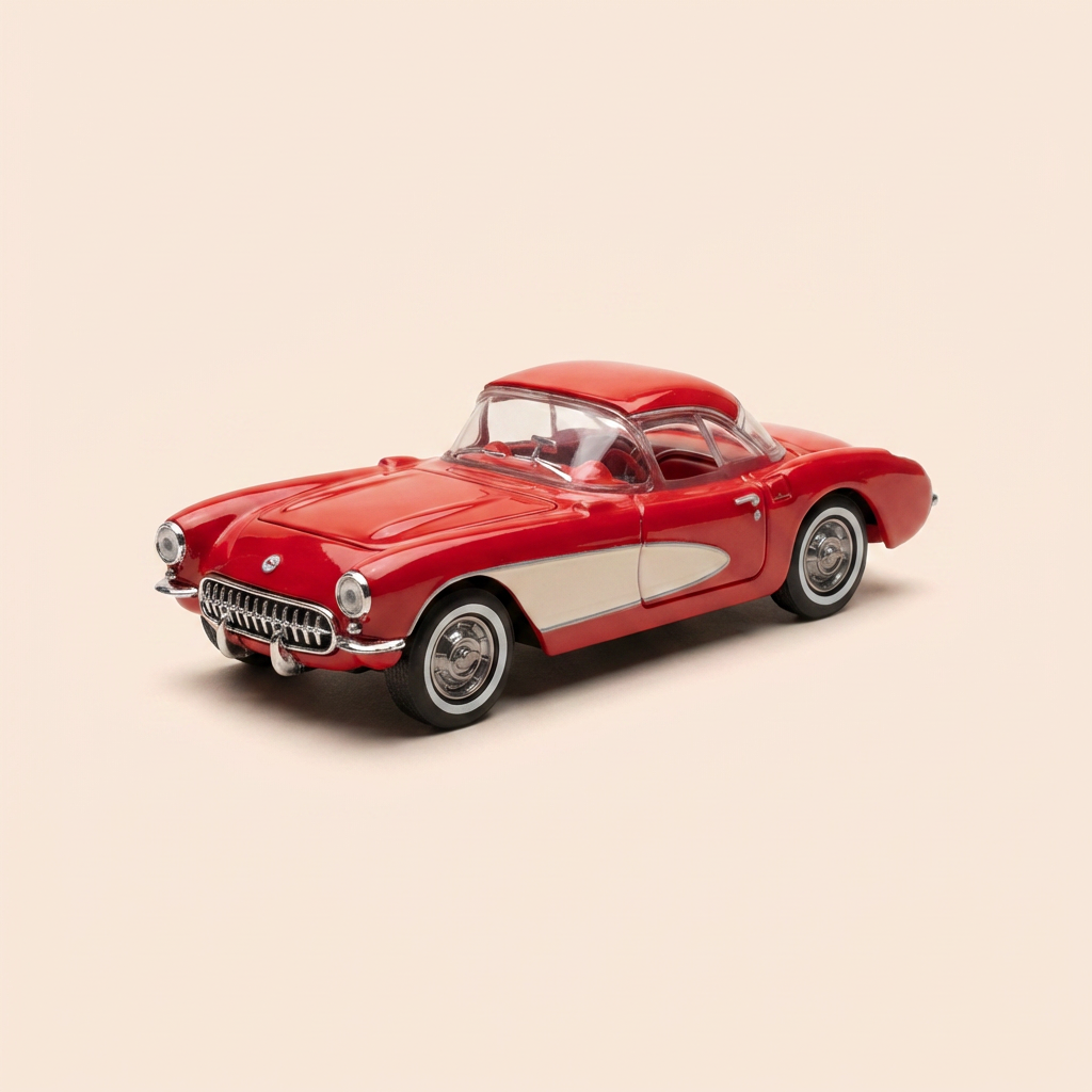 Chevrolet Corvette rossa e beige Dinky - Matchbox (auto americana)
