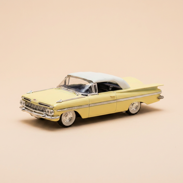 Voiture miniature - Chevrolet Impala jaune de 1959 - VITESSE (voiture américaine)