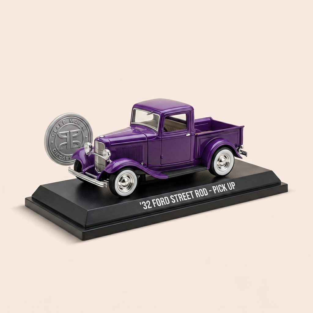 Purple Ford Pick-up (32 Ford Street Rod) - Eagle Collectibles by Universal Hobbies (American Car)