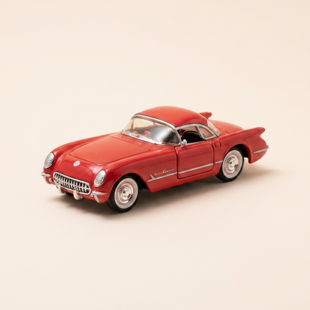 Chevrolet Corvette cabriolet rossa del 1957 (auto americano)