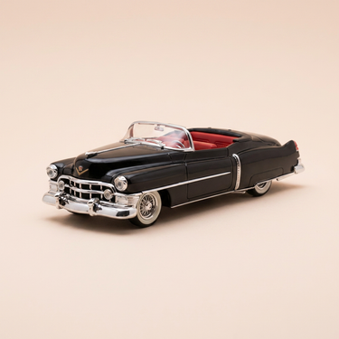 Voiture miniature - Cadillac cabriolet Eldorado noire de 1950-53 - retro vitesse (voiture américaine)