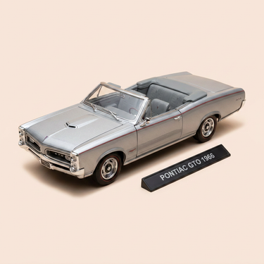 Voiture miniature - Pontiac GTO grise de 1966 - CityCruiser (voiture amèricaine)