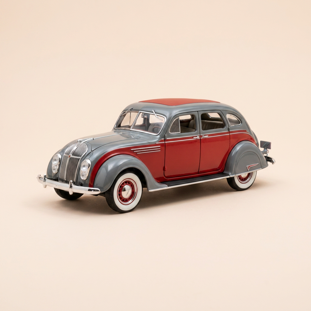 1936 Gray and Burgundy Chrysler Airflow (American Car)