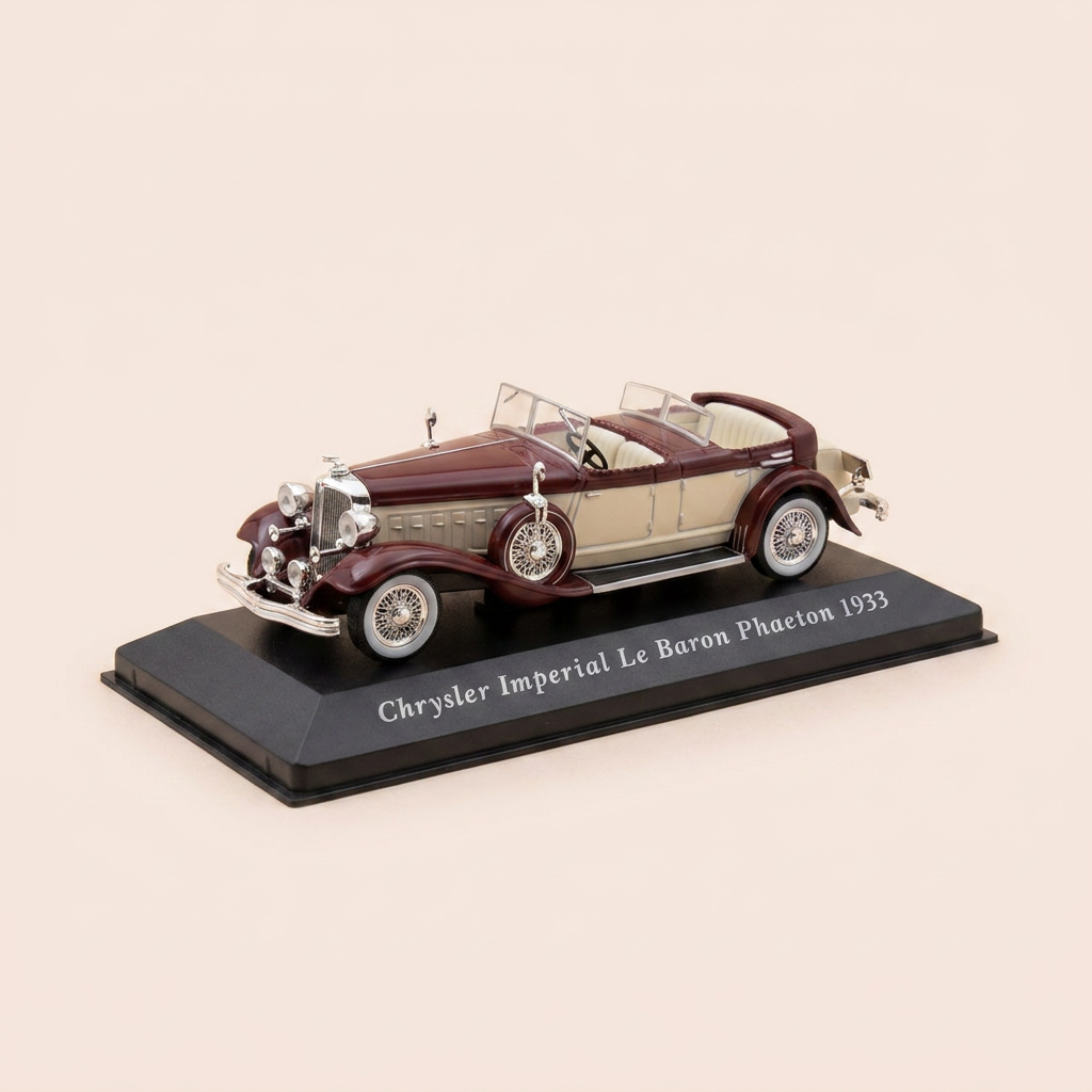 1933 Chrysler Imperial Le Baron Phaeton Burgundy and Beige (American Car)
