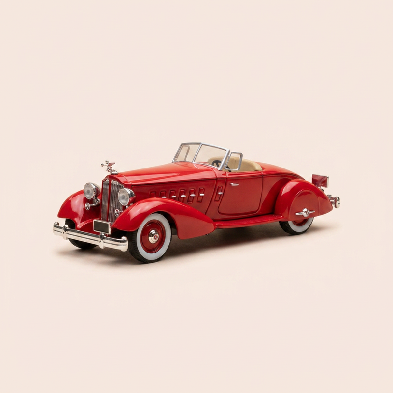 Packard V12 LeBaron däischter rout/bordeaux aus 1934 (amerikanescht Auto)