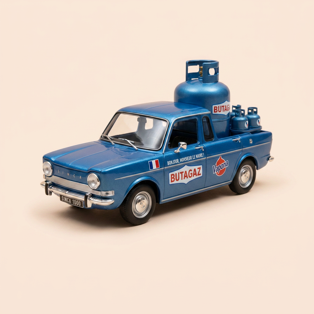 Simca 1000 Blue with BUTAGAZ Advertising - Promotional Vehicle of the Tour de France