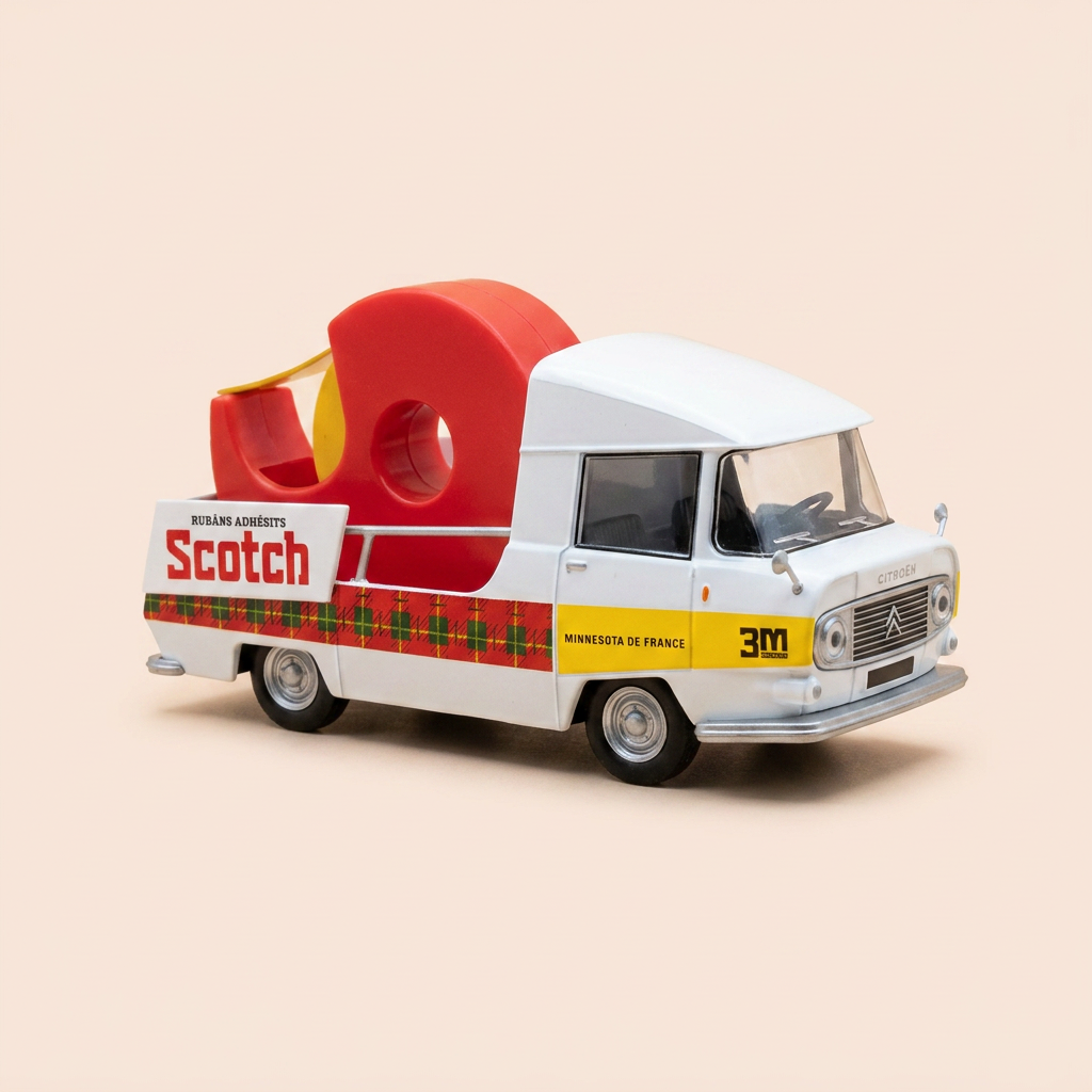 Citroën HY White, Yellow and Red with SCOTCH Advertising