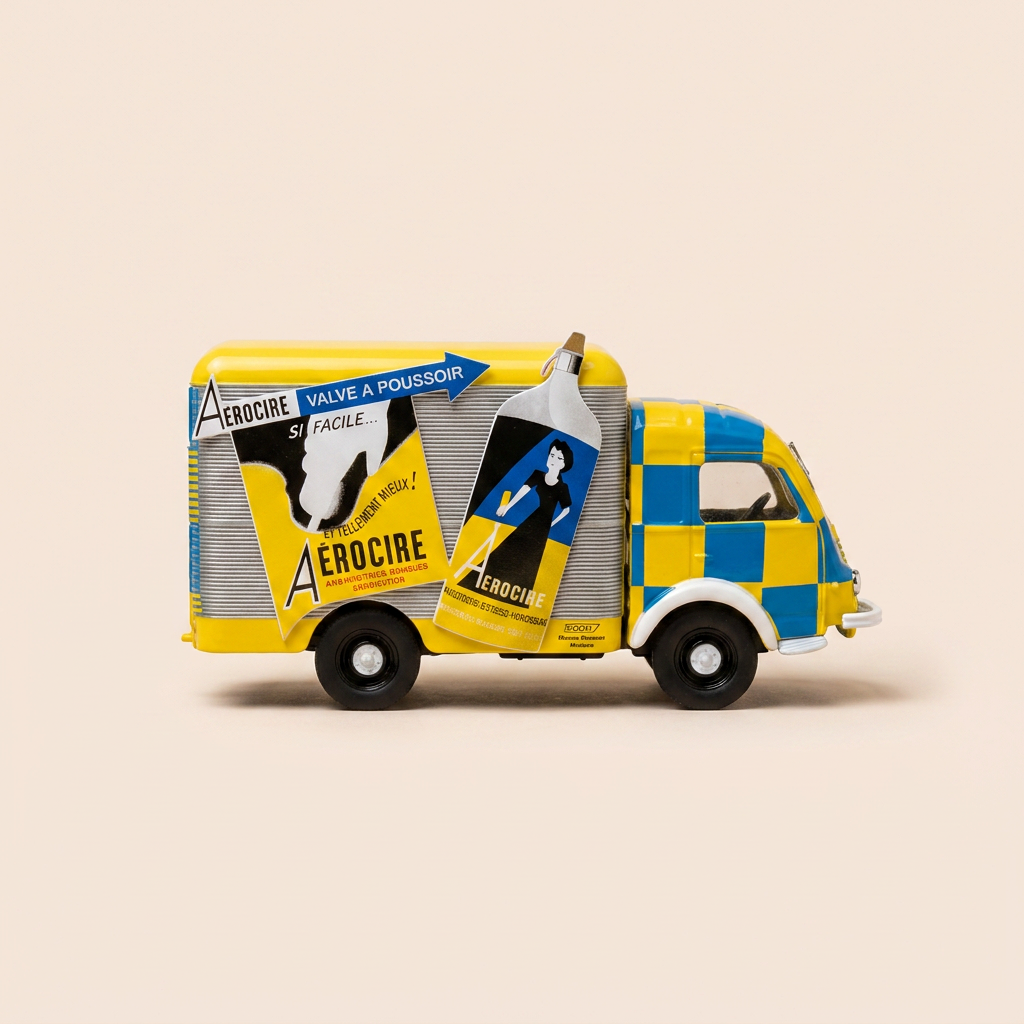 Renault 1400 Kg Typhon avec publicité pour AEROCIRE (encaustique)