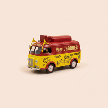 Voiture miniature - Peugeot D4A marron et jaune YVETTE HORNER