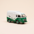 Voiture miniature - Renault 1000 Kg vert et blanc avec publicité LA PIE QUI CHANTE