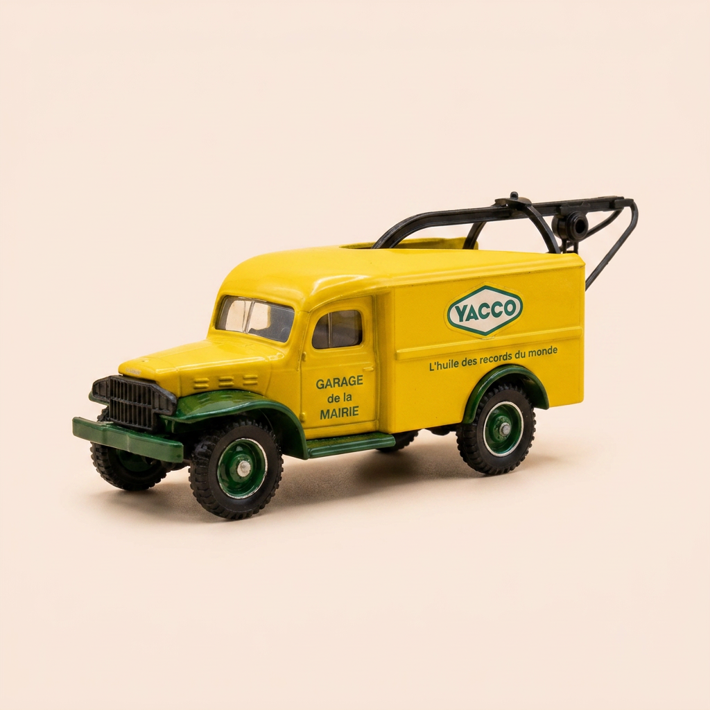 Dodge carro attrezzi giallo e verde del 1960 YACCO - Solido riferimento 4556 (scatola di cartone rosa)